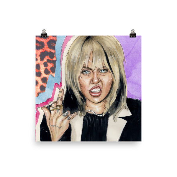 MILEY MIDDLE FINGER - Giclée Art Prints