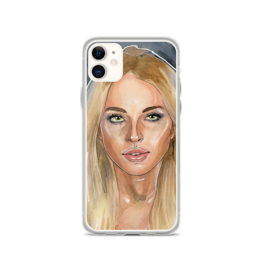 Lindsay Lohan Mugshot 2 iPhone Case