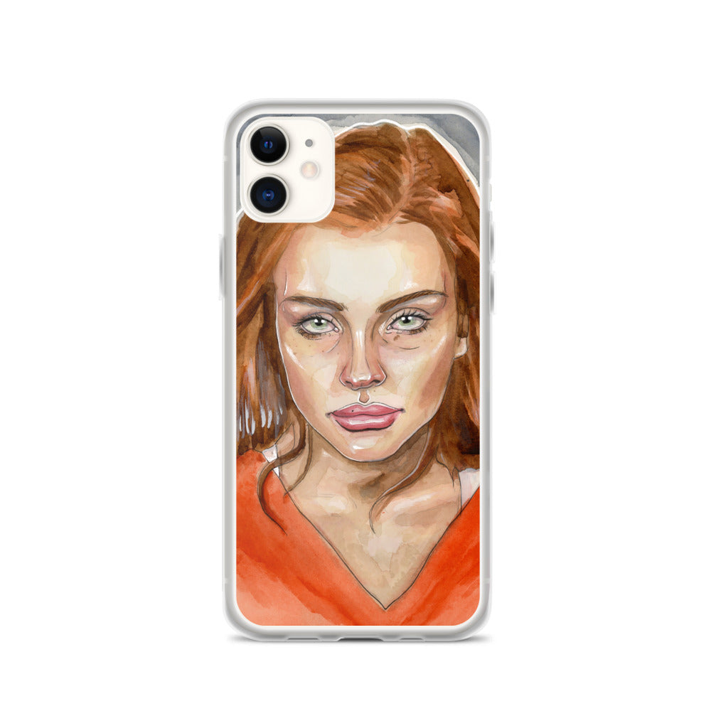 Lindsay Lohan Mugshot 4 iPhone Case