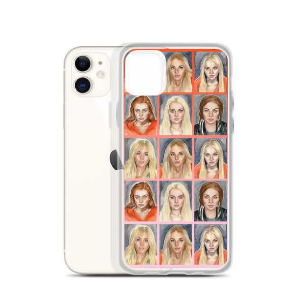 Lindsay Lohan Mugshot Collage iPhone Case