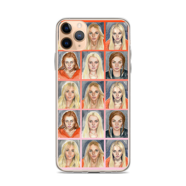 Lindsay Lohan Mugshot Collage iPhone Case