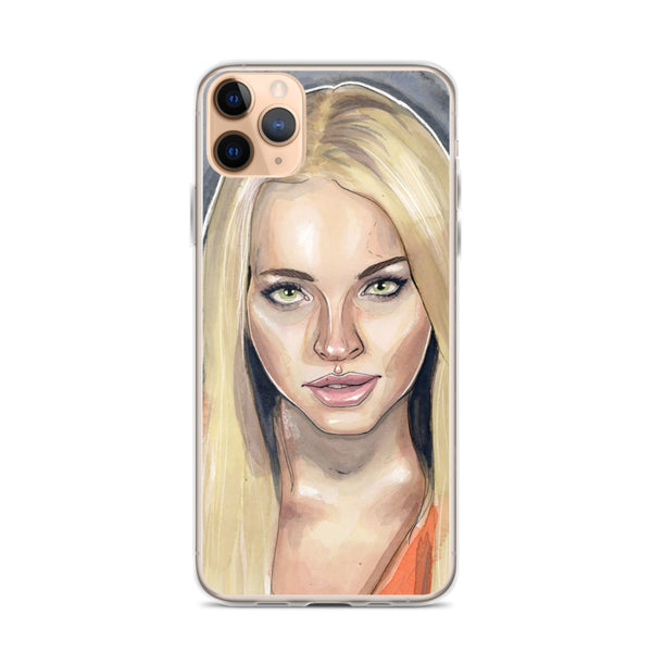 Lindsay Lohan Mugshot 3 iPhone Case