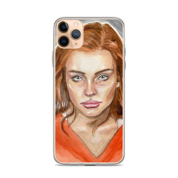 Lindsay Lohan Mugshot 4 iPhone Case