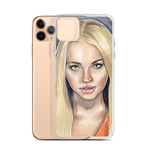 Lindsay Lohan Mugshot 3 iPhone Case