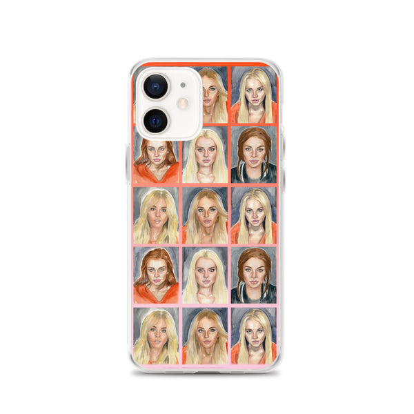 Lindsay Lohan Mugshot Collage iPhone Case