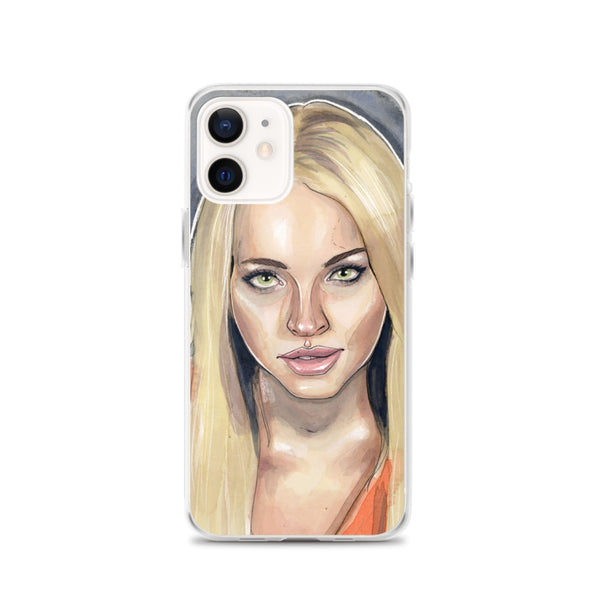 Lindsay Lohan Mugshot 3 iPhone Case