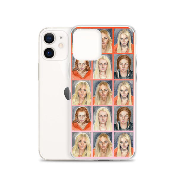 Lindsay Lohan Mugshot Collage iPhone Case