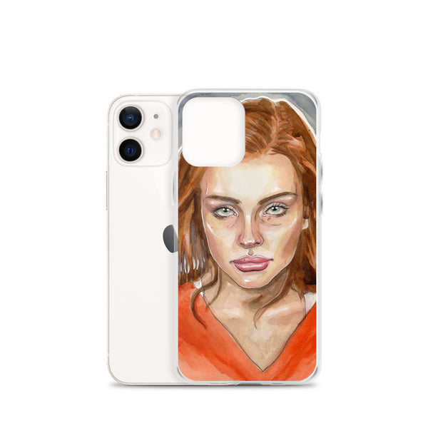 Lindsay Lohan Mugshot 4 iPhone Case