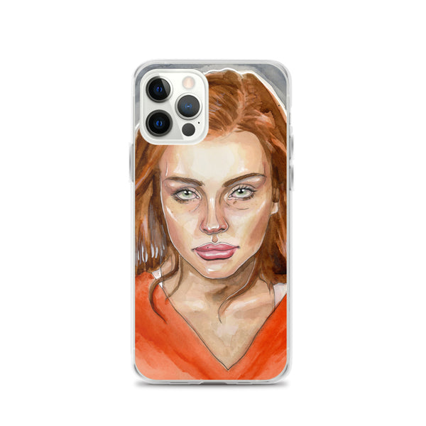 Lindsay Lohan Mugshot 4 iPhone Case