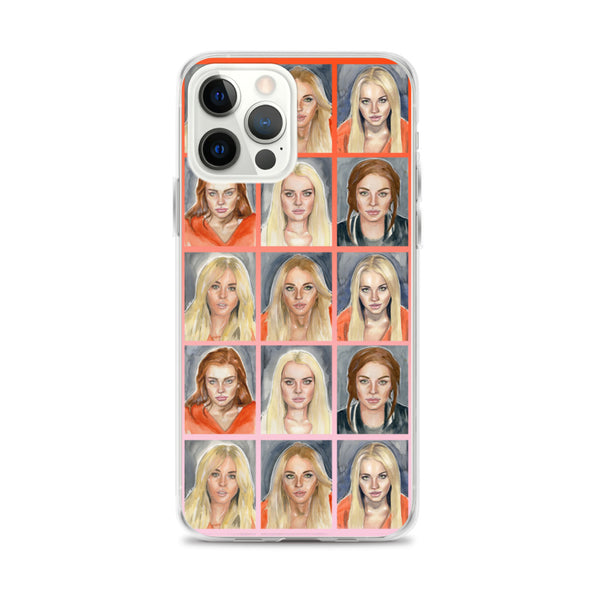 Lindsay Lohan Mugshot Collage iPhone Case