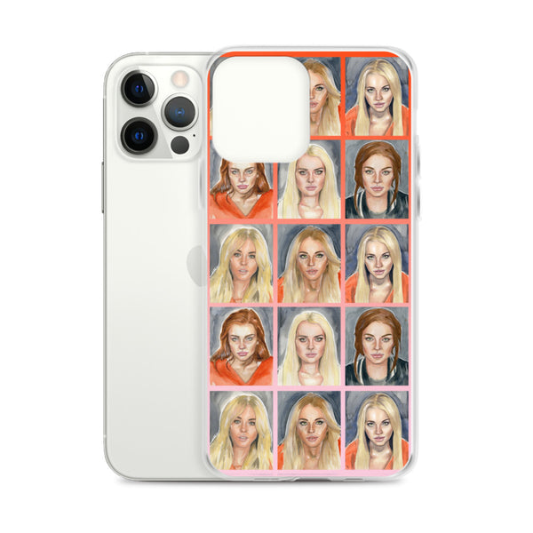 Lindsay Lohan Mugshot Collage iPhone Case