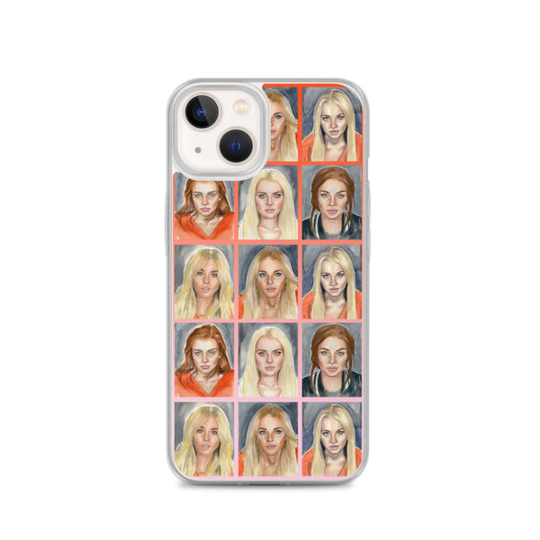 Lindsay Lohan Mugshot Collage iPhone Case