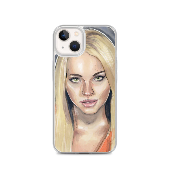 Lindsay Lohan Mugshot 3 iPhone Case