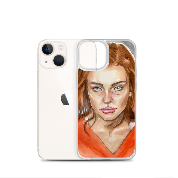 Lindsay Lohan Mugshot 4 iPhone Case