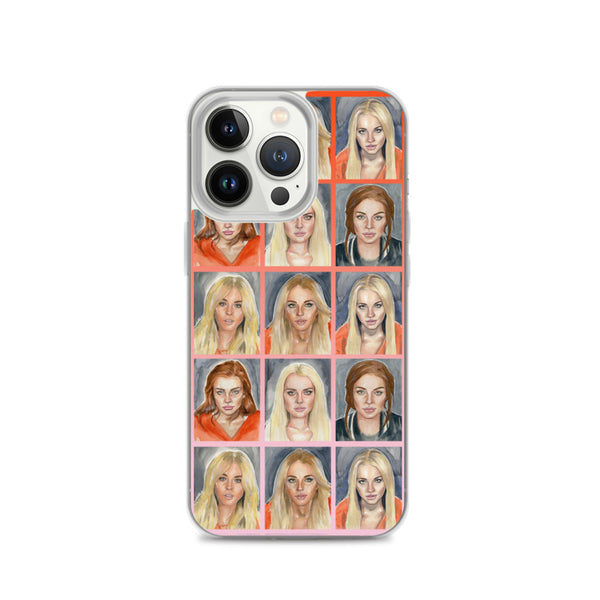 Lindsay Lohan Mugshot Collage iPhone Case