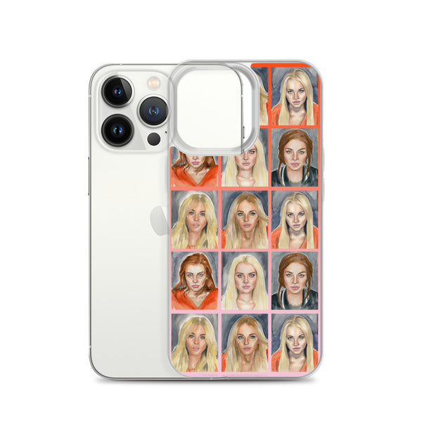 Lindsay Lohan Mugshot Collage iPhone Case