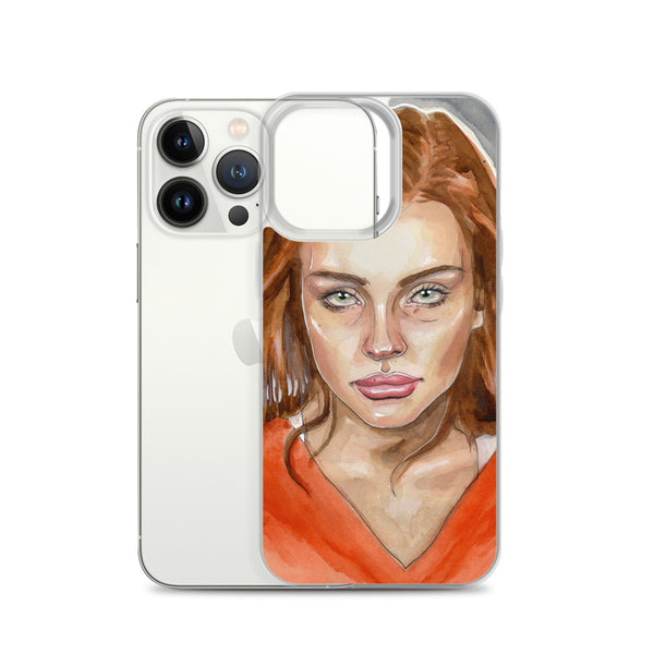 Lindsay Lohan Mugshot 4 iPhone Case