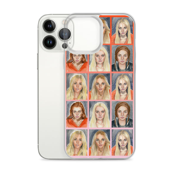 Lindsay Lohan Mugshot Collage iPhone Case