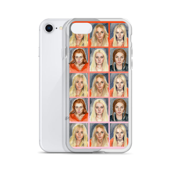 Lindsay Lohan Mugshot Collage iPhone Case