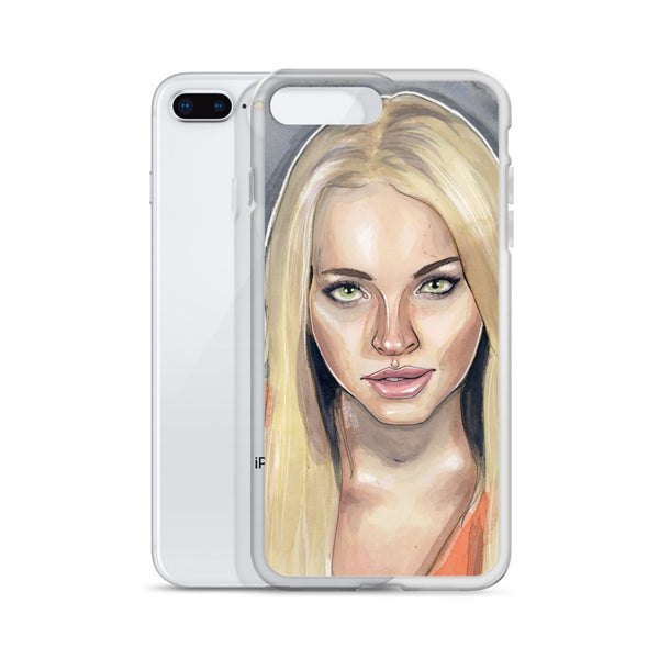 Lindsay Lohan Mugshot 3 iPhone Case