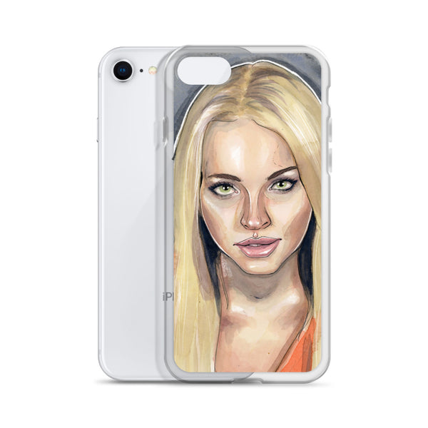 Lindsay Lohan Mugshot 3 iPhone Case