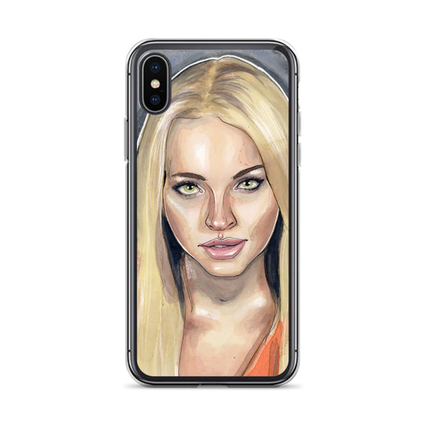 Lindsay Lohan Mugshot 3 iPhone Case