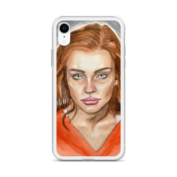 Lindsay Lohan Mugshot 4 iPhone Case