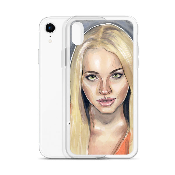 Lindsay Lohan Mugshot 3 iPhone Case