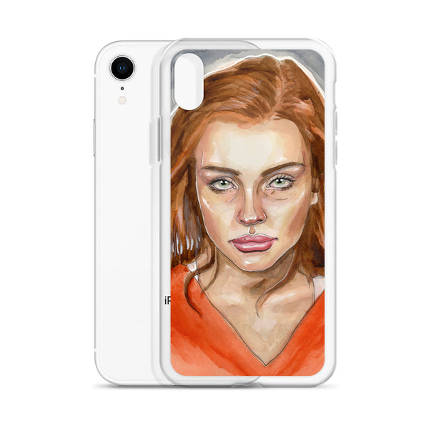 Lindsay Lohan Mugshot 4 iPhone Case