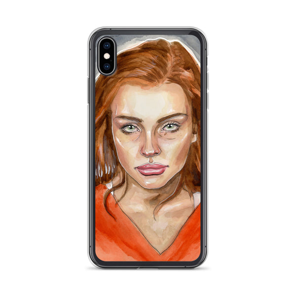 Lindsay Lohan Mugshot 4 iPhone Case