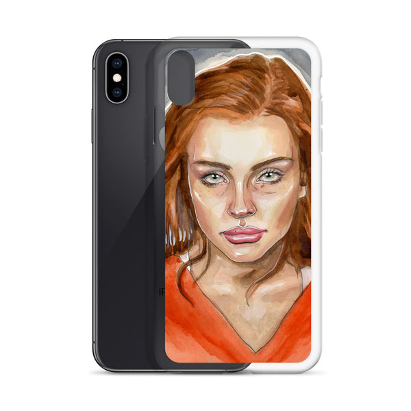 Lindsay Lohan Mugshot 4 iPhone Case