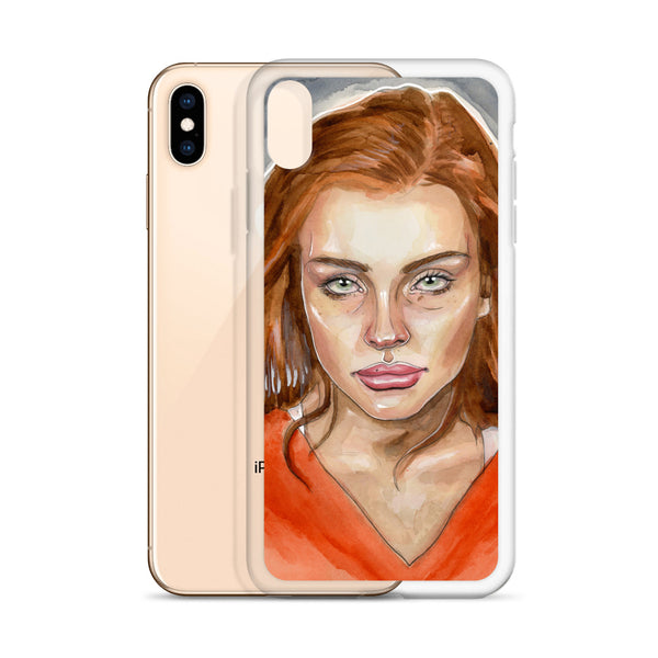 Lindsay Lohan Mugshot 4 iPhone Case